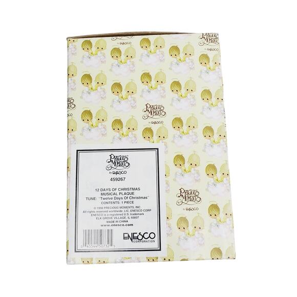 Christmas Ceramic Twelve Days Of Christmas Precious Moments Music Box 1998 Retro - Picture 8 of 10